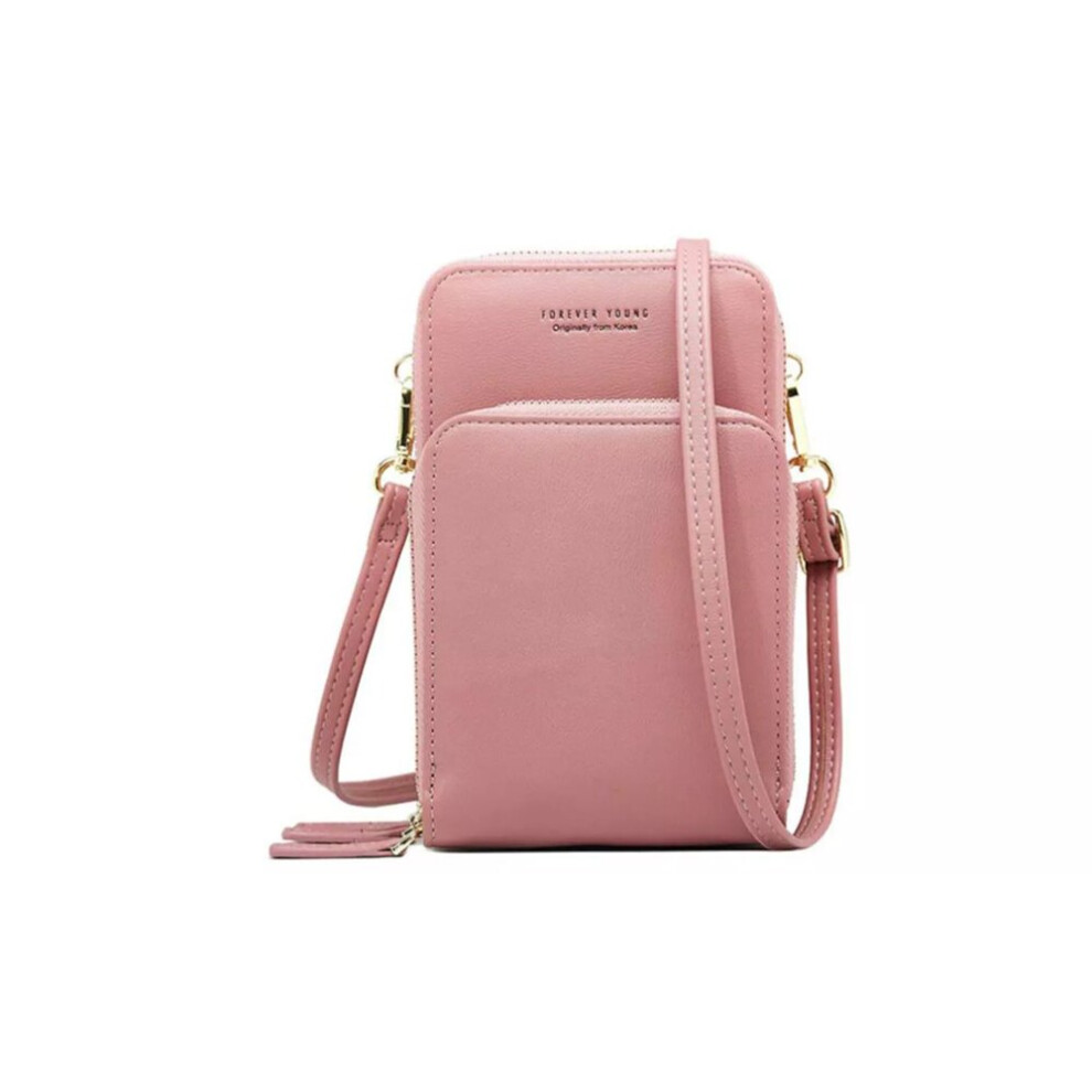 (Pink) Six-Compartment Crossbody Bags