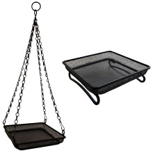 Wild Bird Seed And Nut Hanging and Ground Feeder Tray Pack of 2
