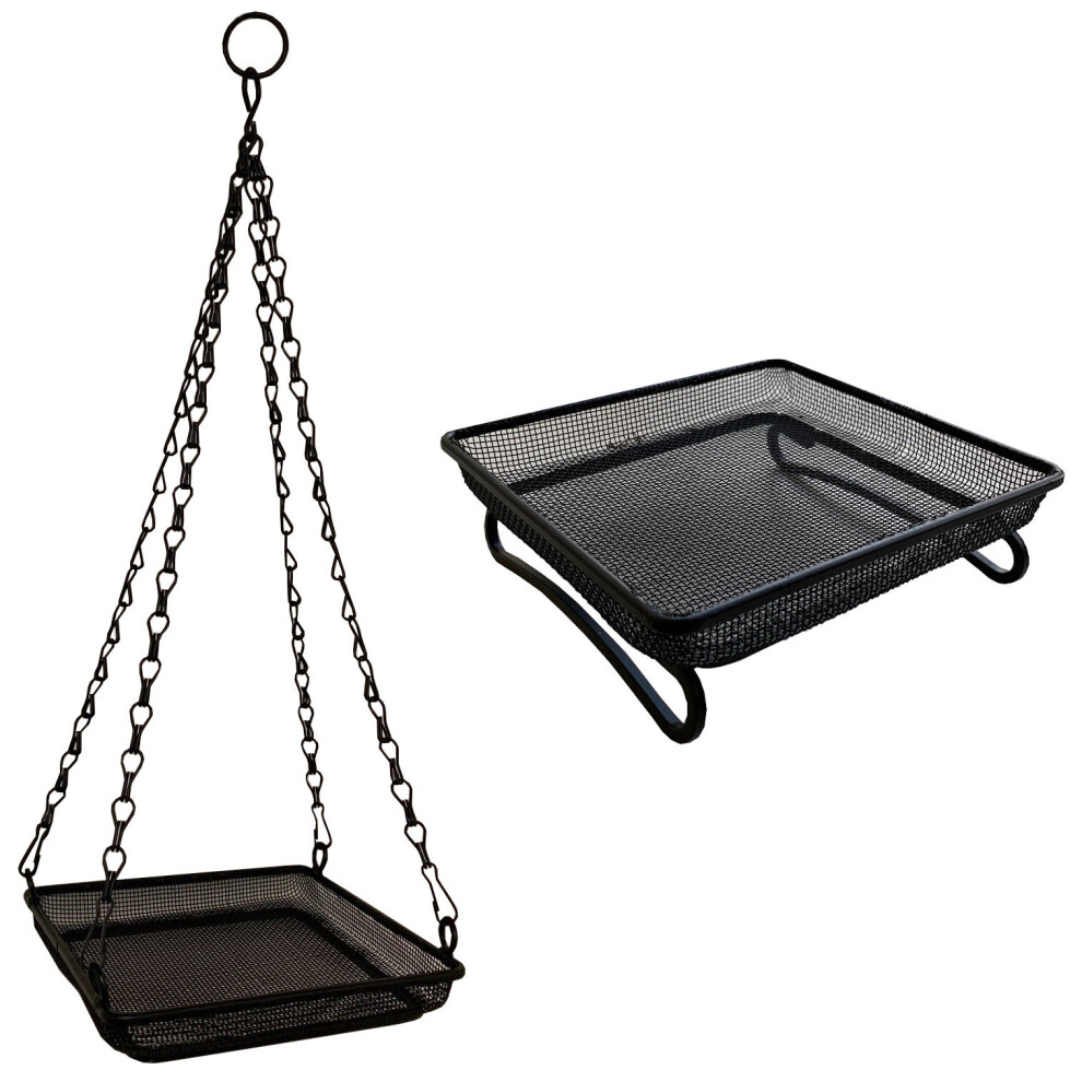Selections Wild Bird Seed And Nut Hanging And Ground Feeder Tray Pack Of 2