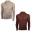 (Wine, 2XL) Men Shawl Collar Jumper Pullover Knitwear Sweater 2