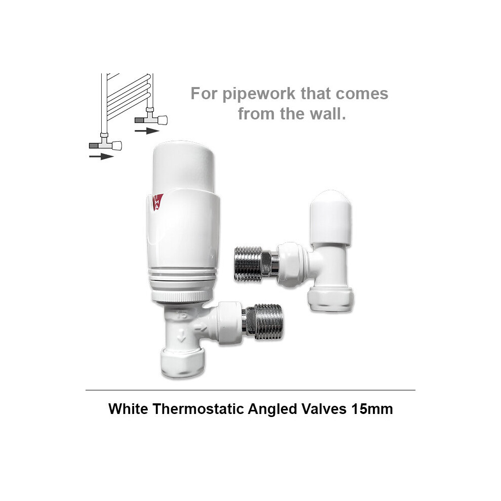 Myhomeware Ltd (Angled, ) Angled & Straight Thermostatic Radiator Valves White