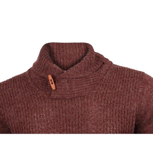 (Wine, 2XL) Men Shawl Collar Jumper Pullover Knitwear Sweater 2