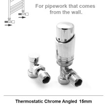 (Angled, Chrome) Angled & Straight Thermostatic Radiator Valves