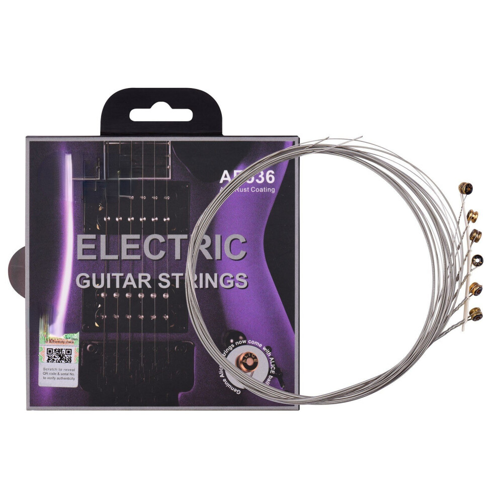 (S) Electric Guitar Strings Hexagonal Core Iron Alloy Winding String Set for 22-24 Frets Guitars