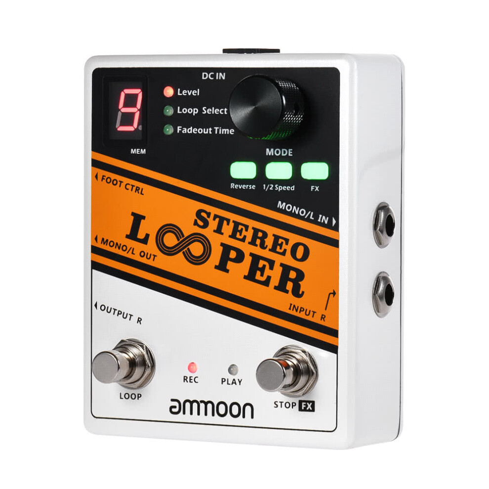 Loop Record Guitar Effect Pedal 10 Independent Loops Max