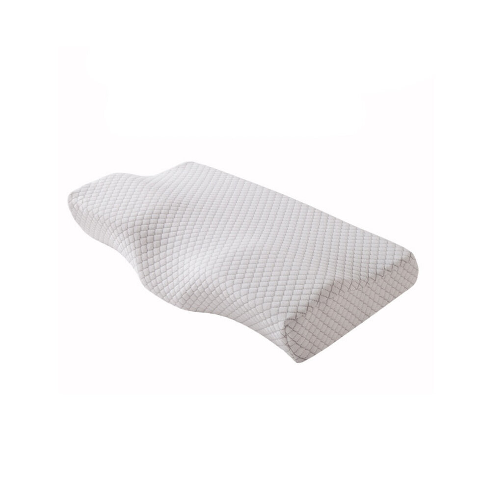 (Plaid White, 50X30cM) Orthopedic Memory Pillow for Neck Pain