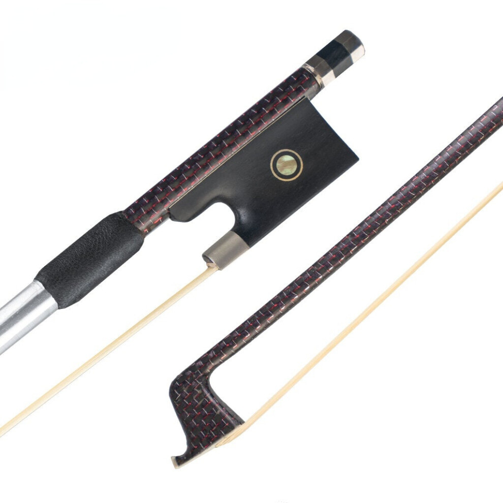 Master Red Silk Braided Carbon Fiber Violin Bow 4/4 White Mongolia Horsehair Ebony Frog Durable And Fast Responses