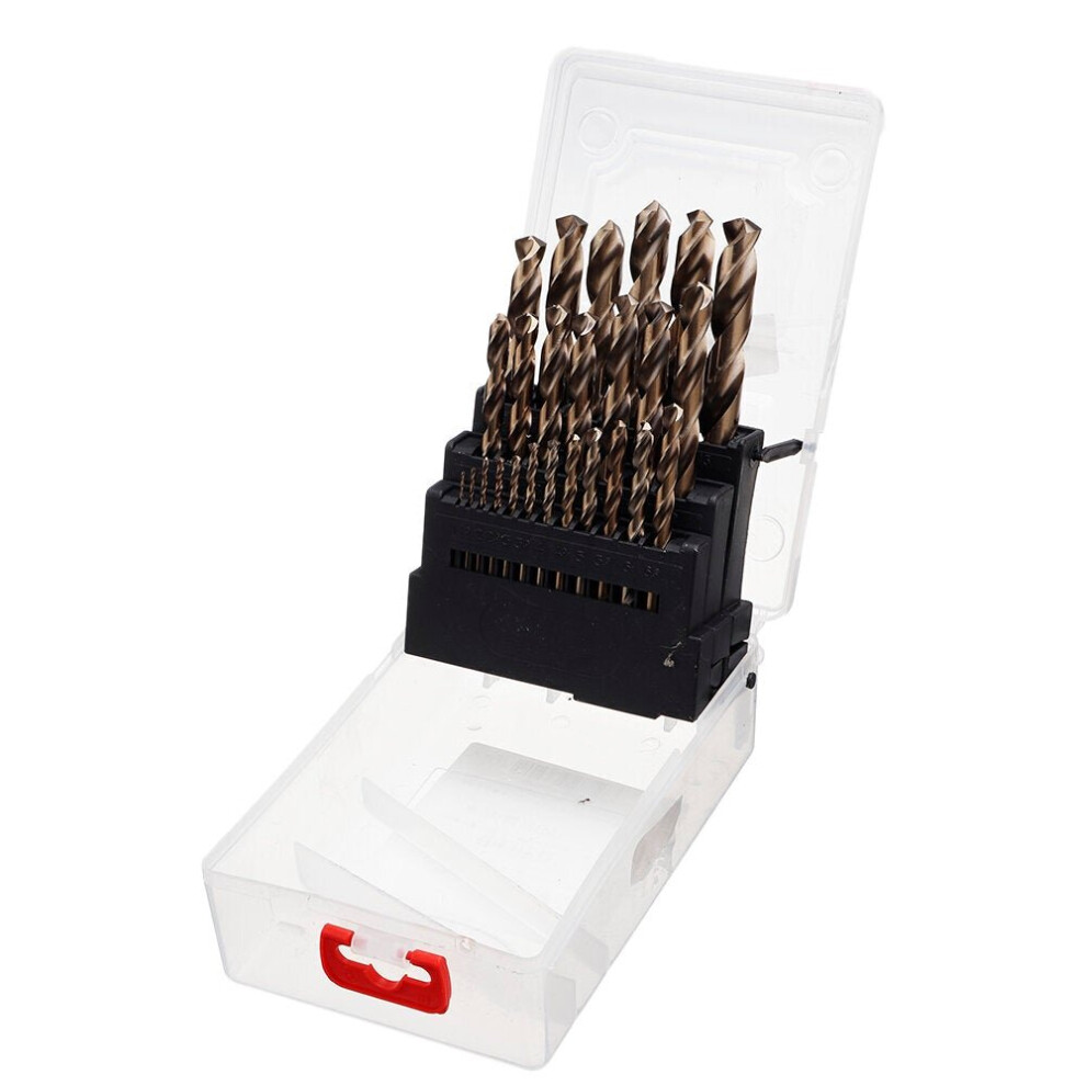 () M35 Cobalt Drill Bit Set Hss-Co Jobber Length Twist Drill Bits With Plastic Case 6112211923727