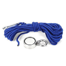 (48mm) 100KG-300KG Salvage Strong Neodymium Magnet With 10M Rope Salvage Recovery Magnet