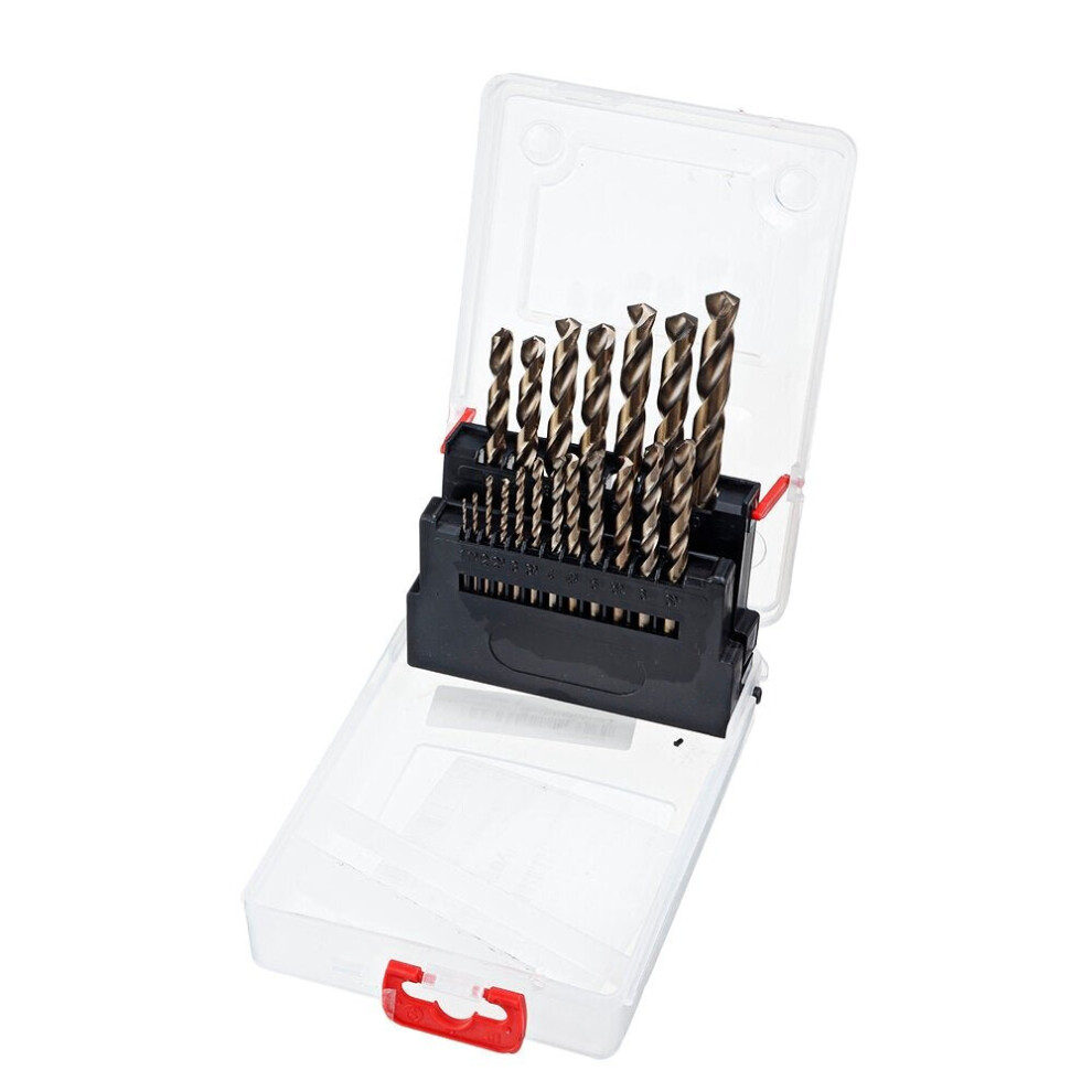 () M35 Cobalt Drill Bit Set HSS-Co Jobber Length Twist Drill Bits with Plastic Case