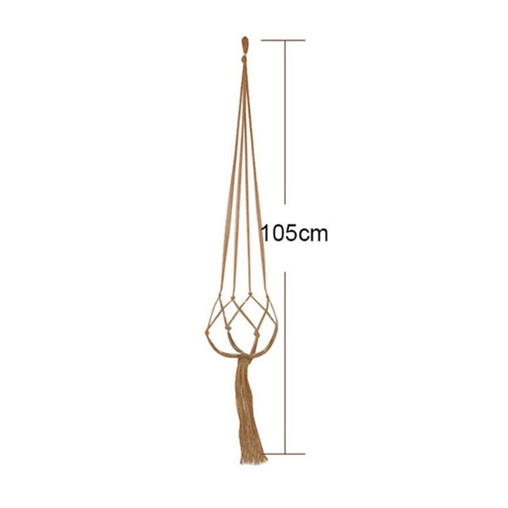 (105cm) Pot Holder Macrame Plant Hanger Hanging Planter Basket Braided Rope Garden Art