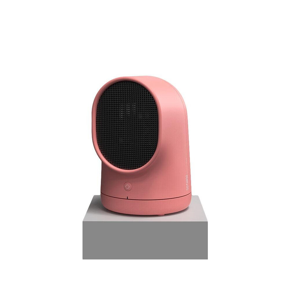 (Pink) 500W Portable Mini Space Electric Ceramic Heater Personal Heater Fan