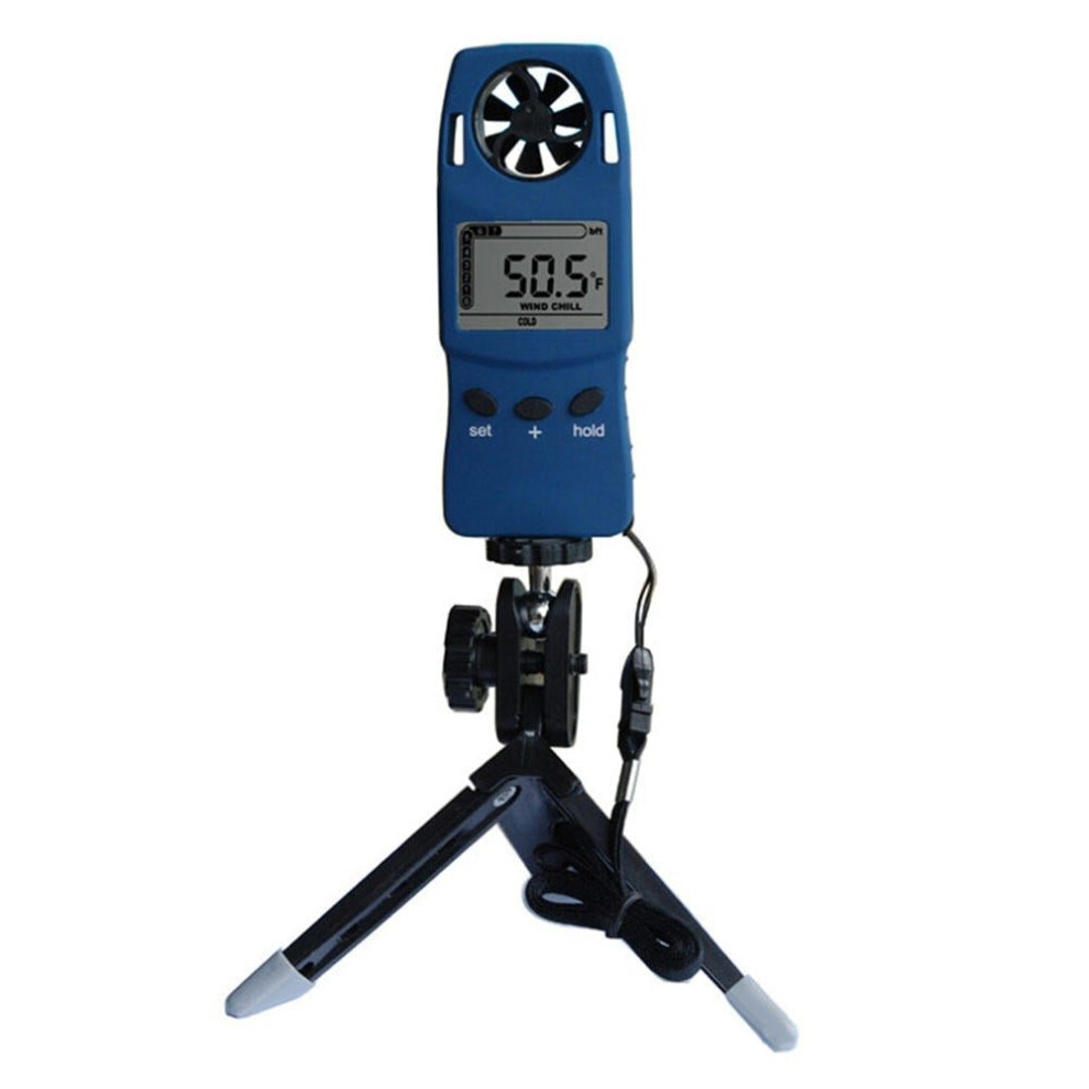 1 UNIT Of Weather Station Handheld Anemometer With Tripod Wind Speed Wind Chill Thermometer