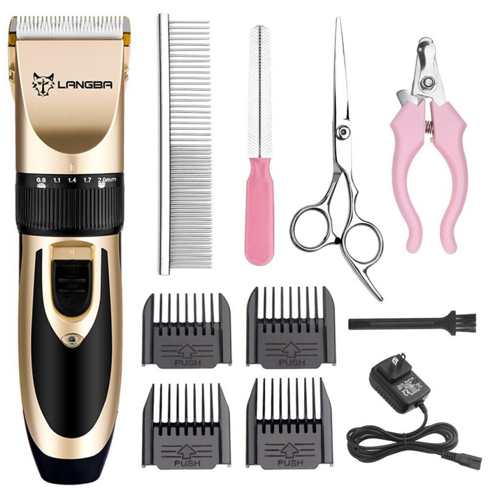 (AU Plug) Electric Hair Clippers Scissors&Shears Shaver Trimmer Grooming Cordless Cat Dog Hair Trimmer