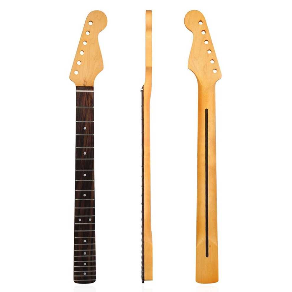 Matte Yellow Electric Guitar Neck 22 Frets Fingerboard Maple Neck Replacement for ST Strat Guitar Parts Accessories