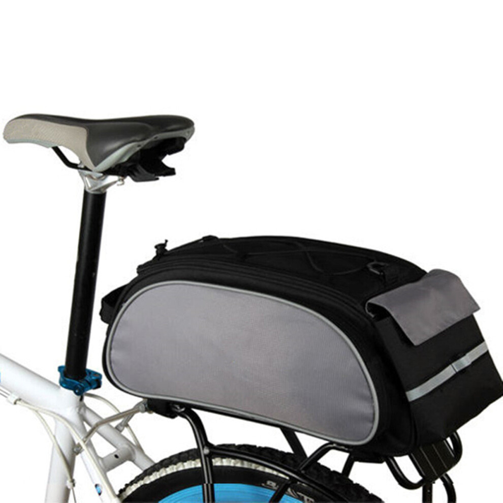 (Black) Bike Luggage Bag Multi-purpose Durable Shoulder Cycling Pannier Handbag