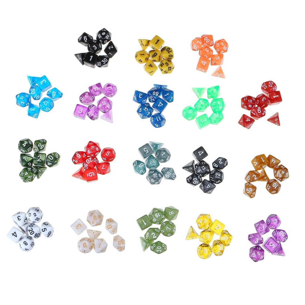 126PCS Polyhedral Dices Set For Dungeons & Dragons Dice Desktop RPG Game