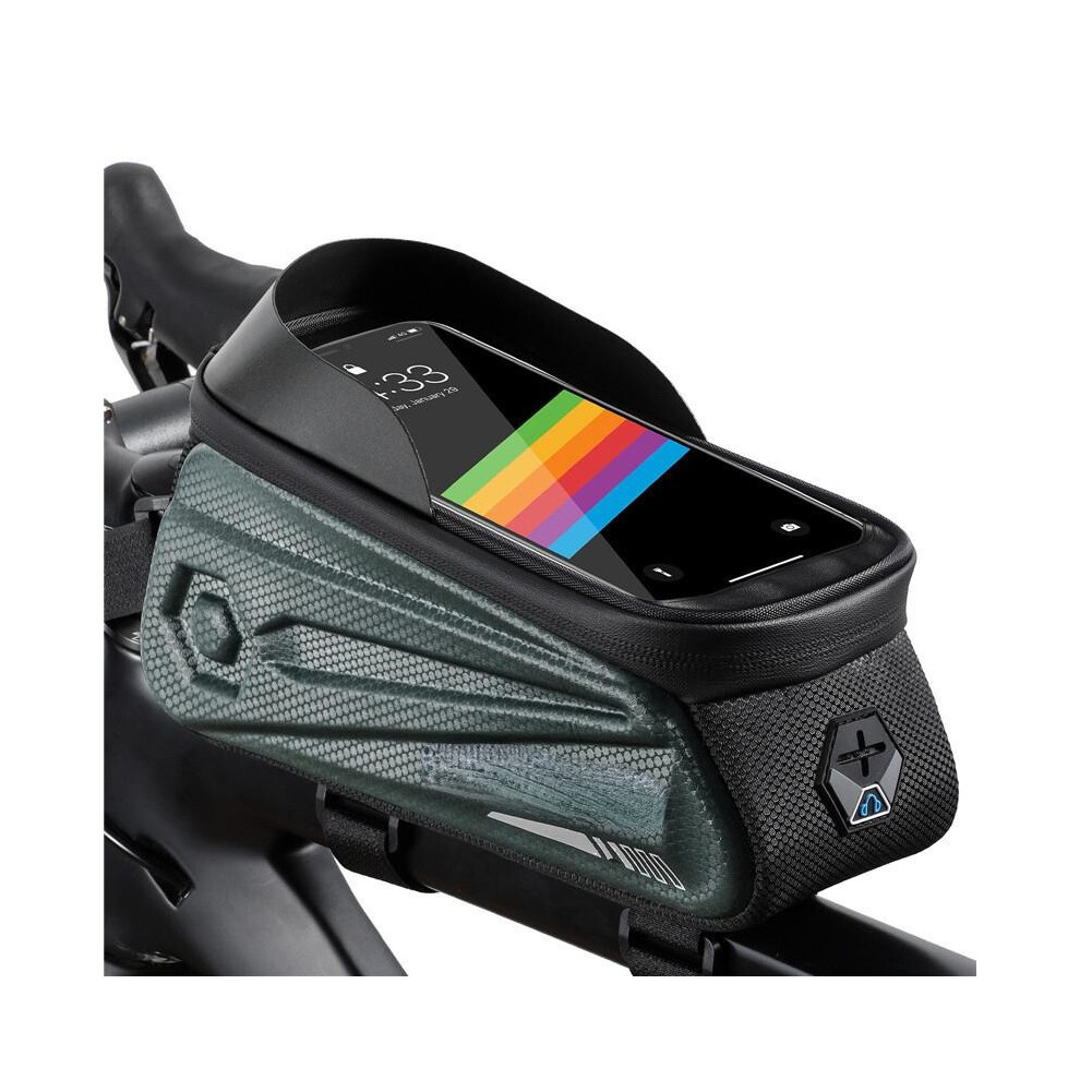 Photos - Bike Bag GreenZech  Bicycle Top Tube Phone Bag Hard Case Waterproof Headphone (Blackish Green)