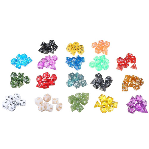 126PCS Polyhedral Dices Set For Dungeons & Dragons Dice Desktop RPG Game 2