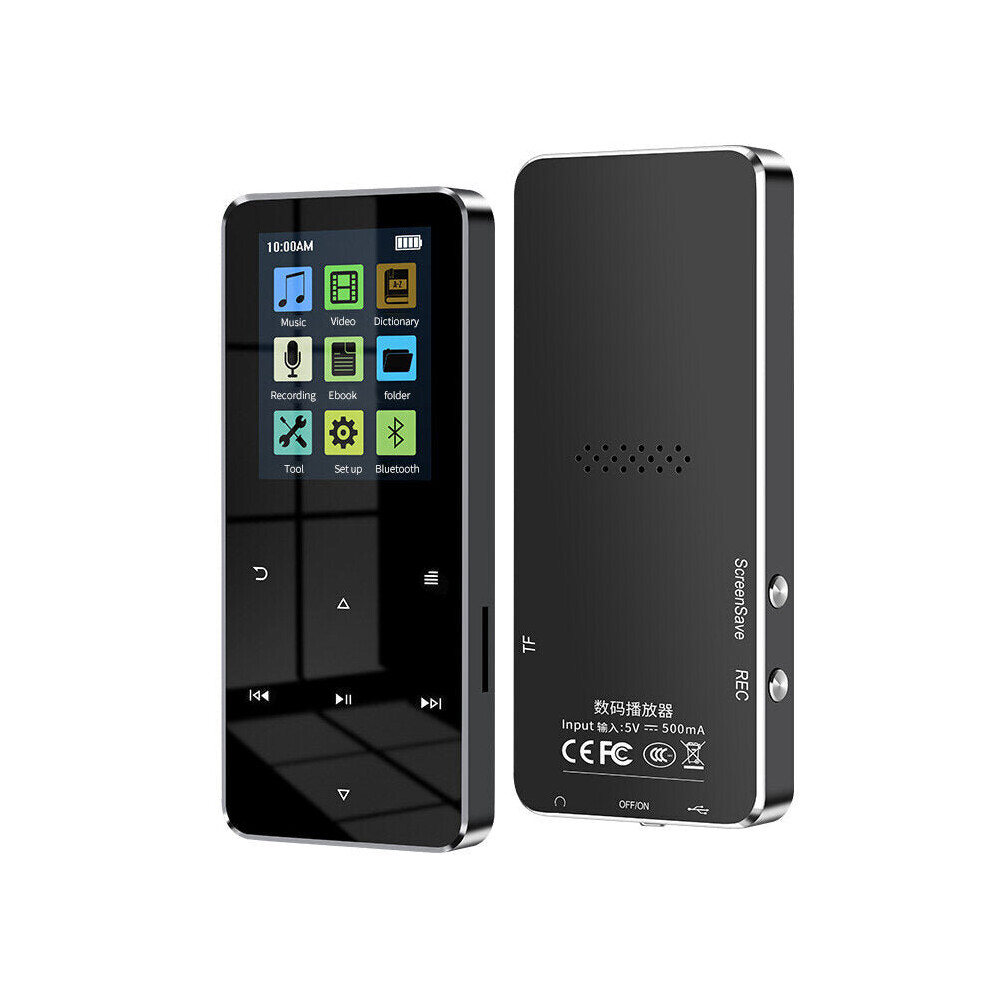 (Bluetooth, 32Gb) 1.8 Inch Mp3 Player Bluetooth With Radio Fm Record Metal Touch Hifi Mini Portable Walkman Mp4 Lossless Music 6112211953557