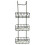 (3 Tier, Grey) Over Door Shower Screen Caddy Non Rusty Plastic Coated Hanging Bathroom 1