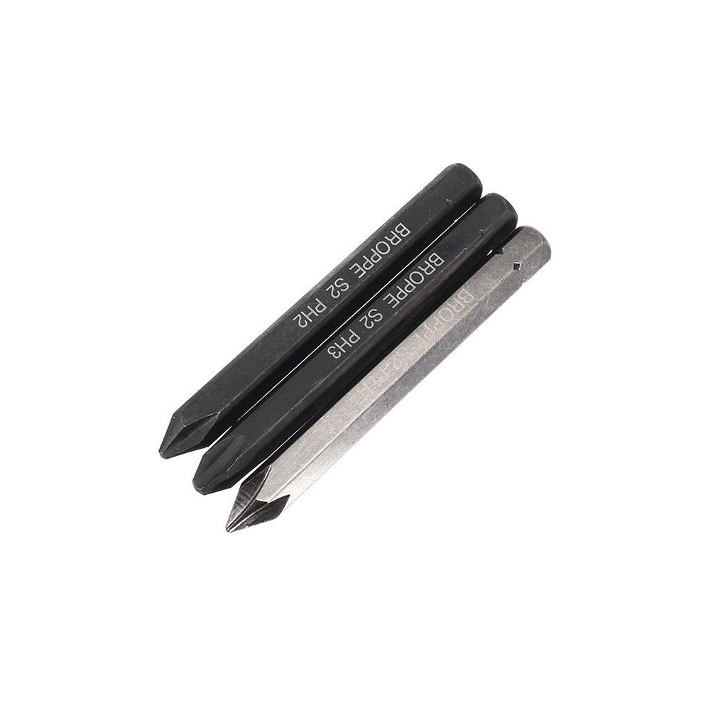 3Pcs Cross Impact Screwdriver Bits 8Mm Hex Shank 80Mm Cross-Screwdriver Bits Set 3654659405173