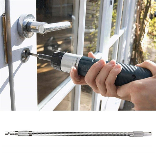 300mm 1/4 Inch Hex Drill Bit Flexible Shaft Screwdriver Extension Socket Holder Adapter 2