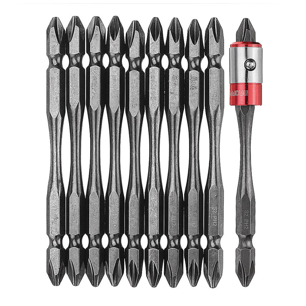 11Pcs 100mm PH2 S2 Alloy Steel Magnetic Double Head Electric Screwdriver Bit Set with B Type Magnetic Ring-image-OPC-P987C25-NEW