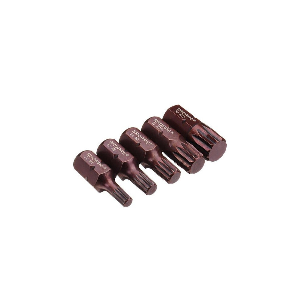5Pcs M5-M12 30Mm Star Screwdriver Bit 10Mm Hex Shank For Impact Screwdriver 3654659461704