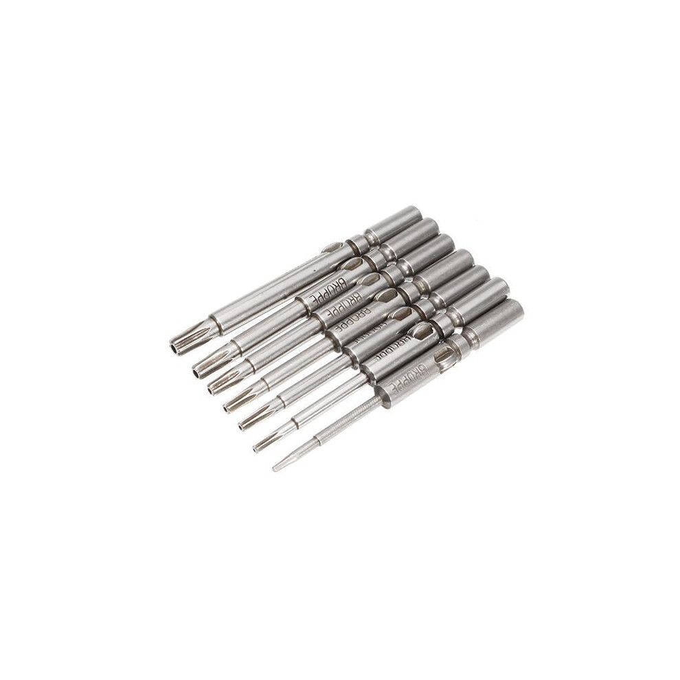 7Pcs 801 T6-T20 Torx Screwdriver Bit Set 5Mm Round Shank Electric Screwdriver Bits 3654659284006