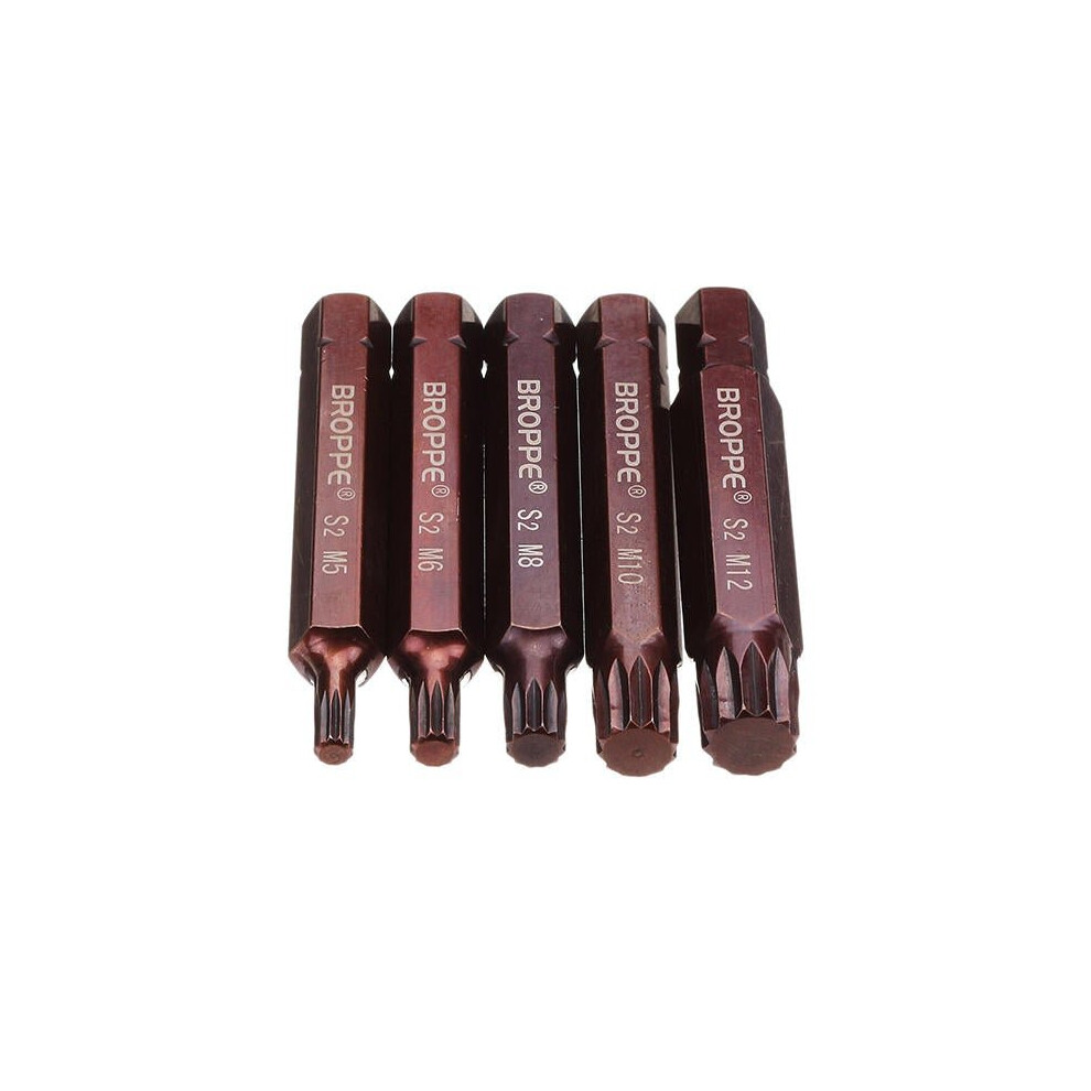 5pcs M5-M12 75mm Magnetic Star Screwdriver Bit S2 Steel 10mm Hex Shank-image-OPC-P987C6F-NEW