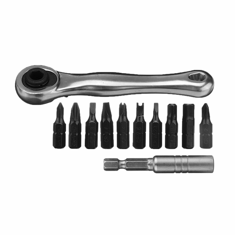 12Pcs Multipurpose Ratchet Screwdriver Handle Screwdriver Bits Repair Tool Kit 3654659277336