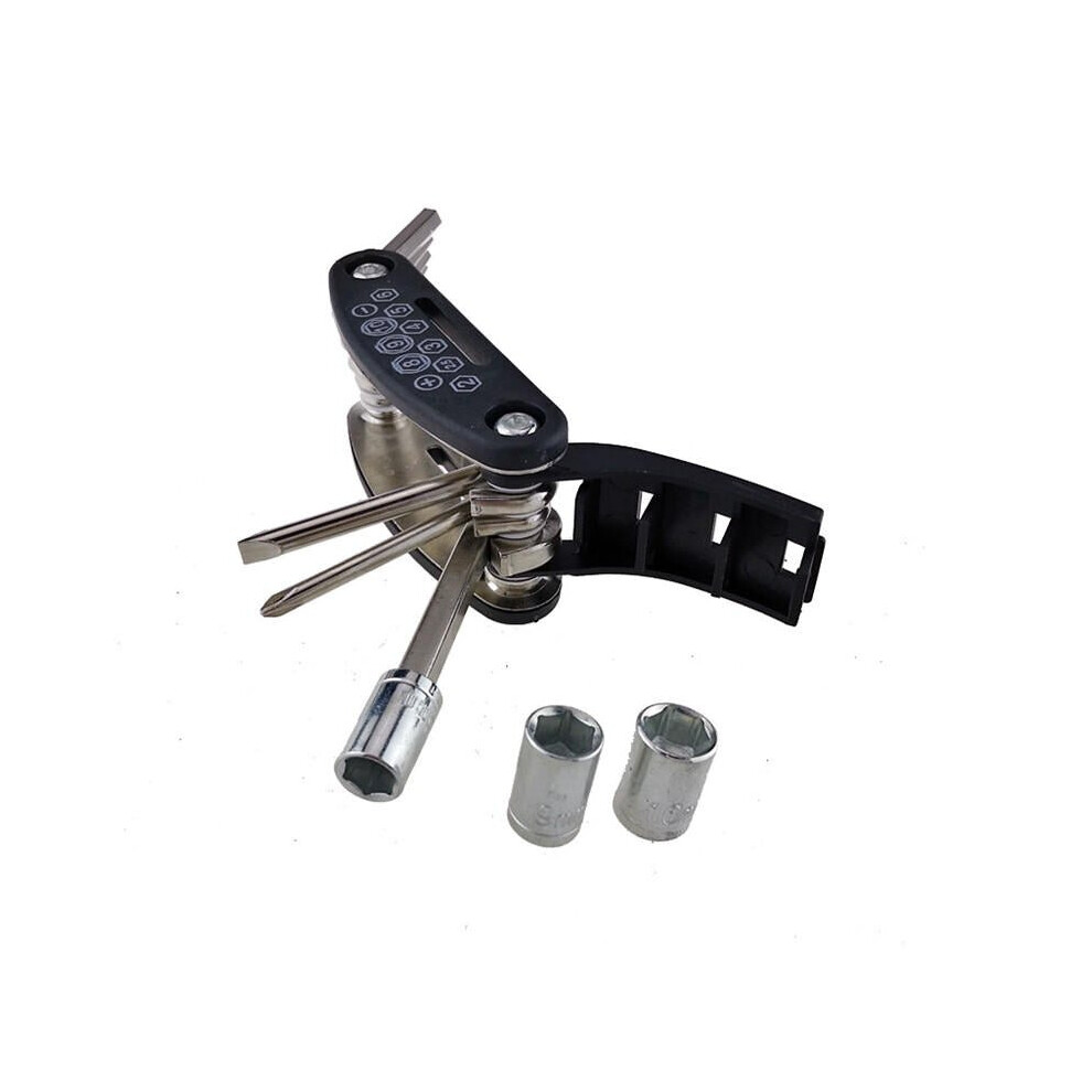 16 In 1 Multifunction Repair Tool Kit Hex Wrench Nut Tire Bicycle Repair Hex Allen Key Screwdriver Socket Extension Rod