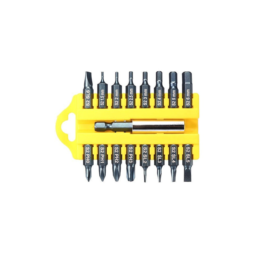 17Pcs 1/4 Hex Shank Screwdriver Bits Set Hex Phillips Slotted Screwdriver Bits With Holder 3654659278098