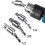 (1/4 Inch) 360 Rotary Screwdriver Extension Bar Hex Shank To Square Socket Drill Bits Bar Drill Socket Adapter 3