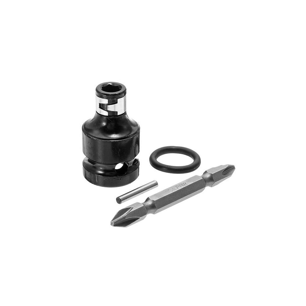 1/2 Inch Square to 1/4 Inch Hex Drill Chuck Converter With 65mm Double Head PH2 Screwdriver Bit