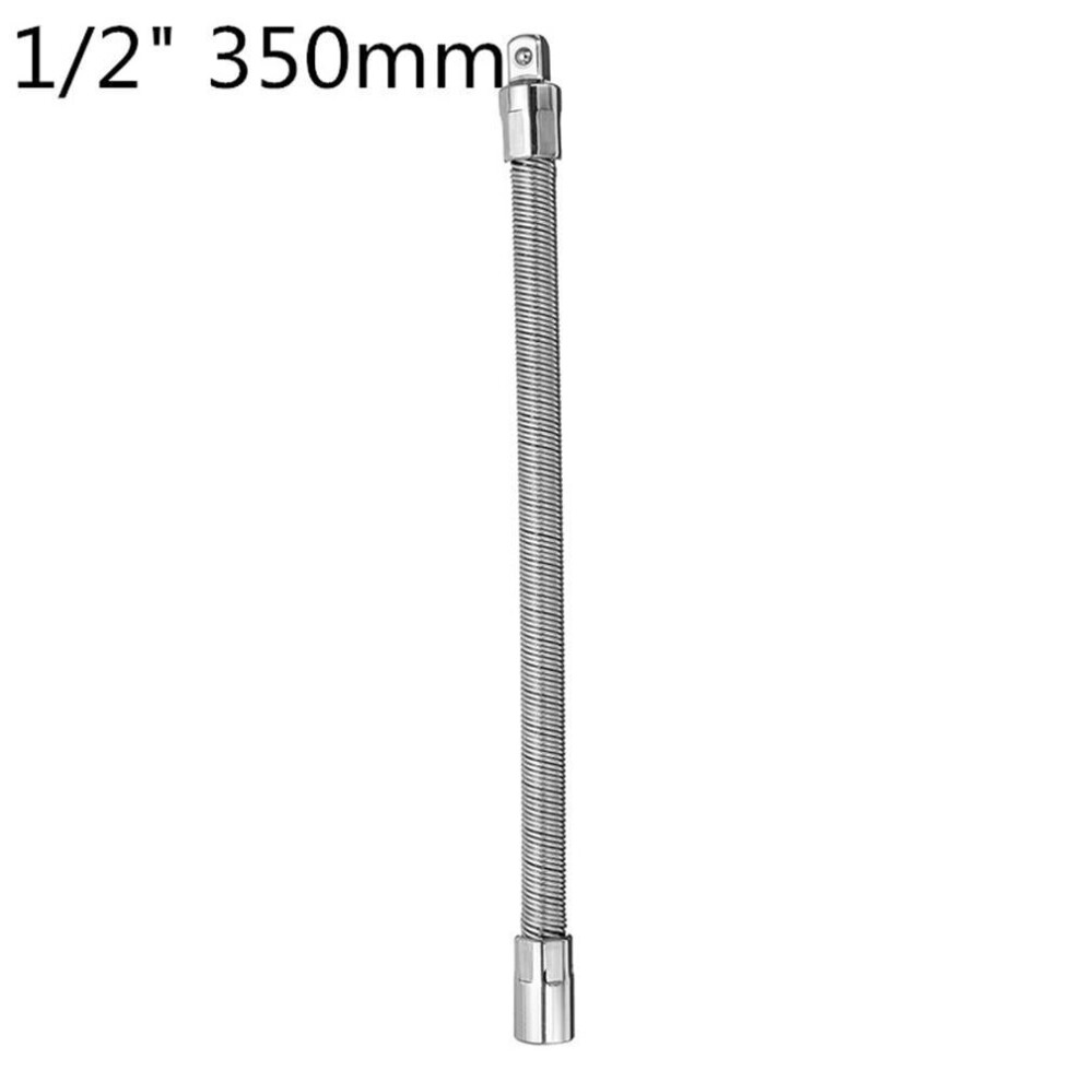 (#6 1/2" 350mm) 1/4 Inch 3/8 Inch 1/2 Inch Ratchet Socket Wrench Drive Flexible Extension Bar Adapter Tool