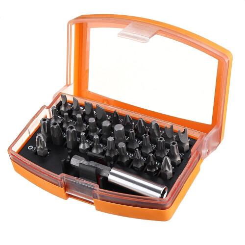 GreenZech 32pcs Screwdriver Bit Set Torx Spanner Star Hex Holder Rod Screwdriver Bits