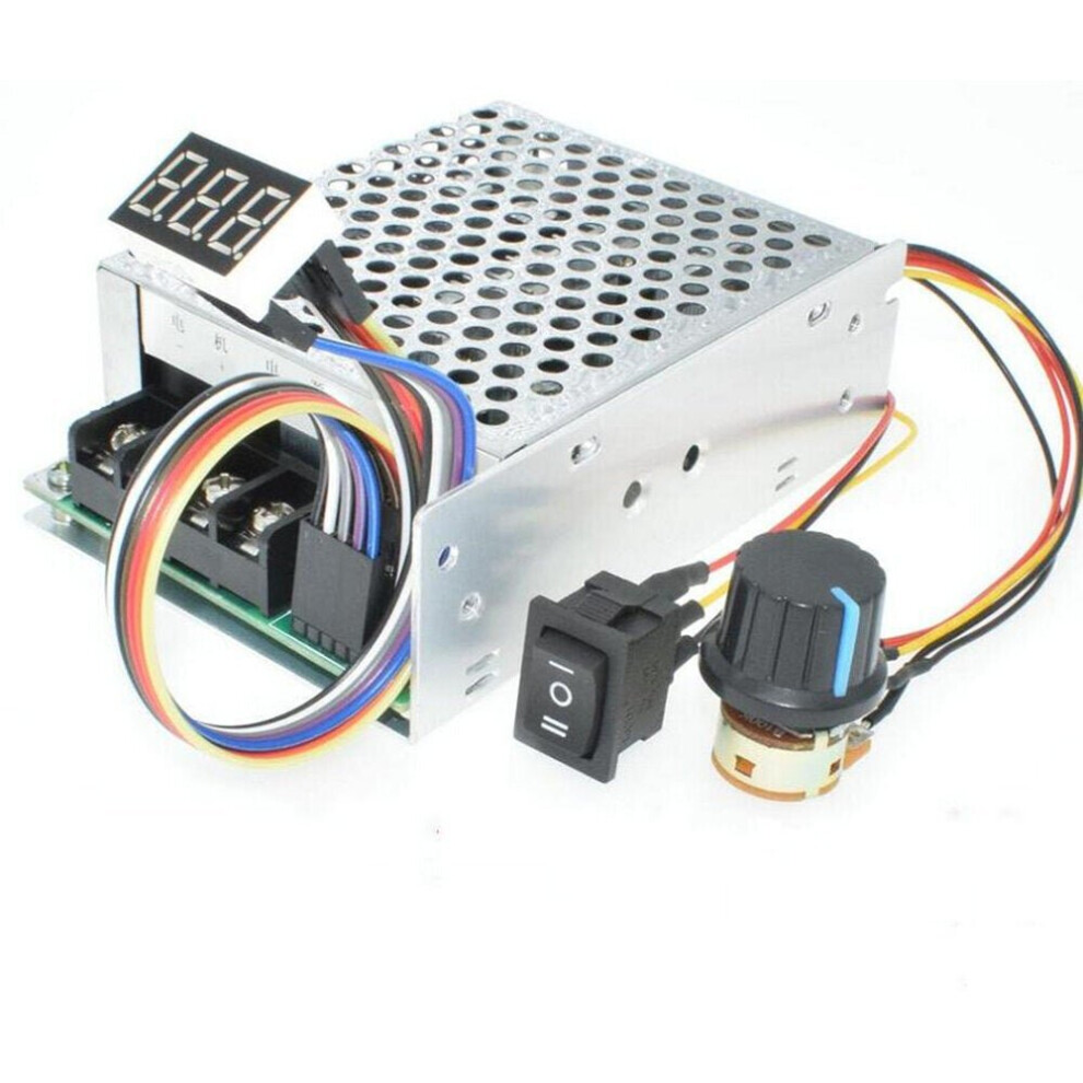 DC 10-55V 40A Motor Speed Controller Reversible Switch Digital Display 0-100% Adjustable PWM Motor Speed Controller