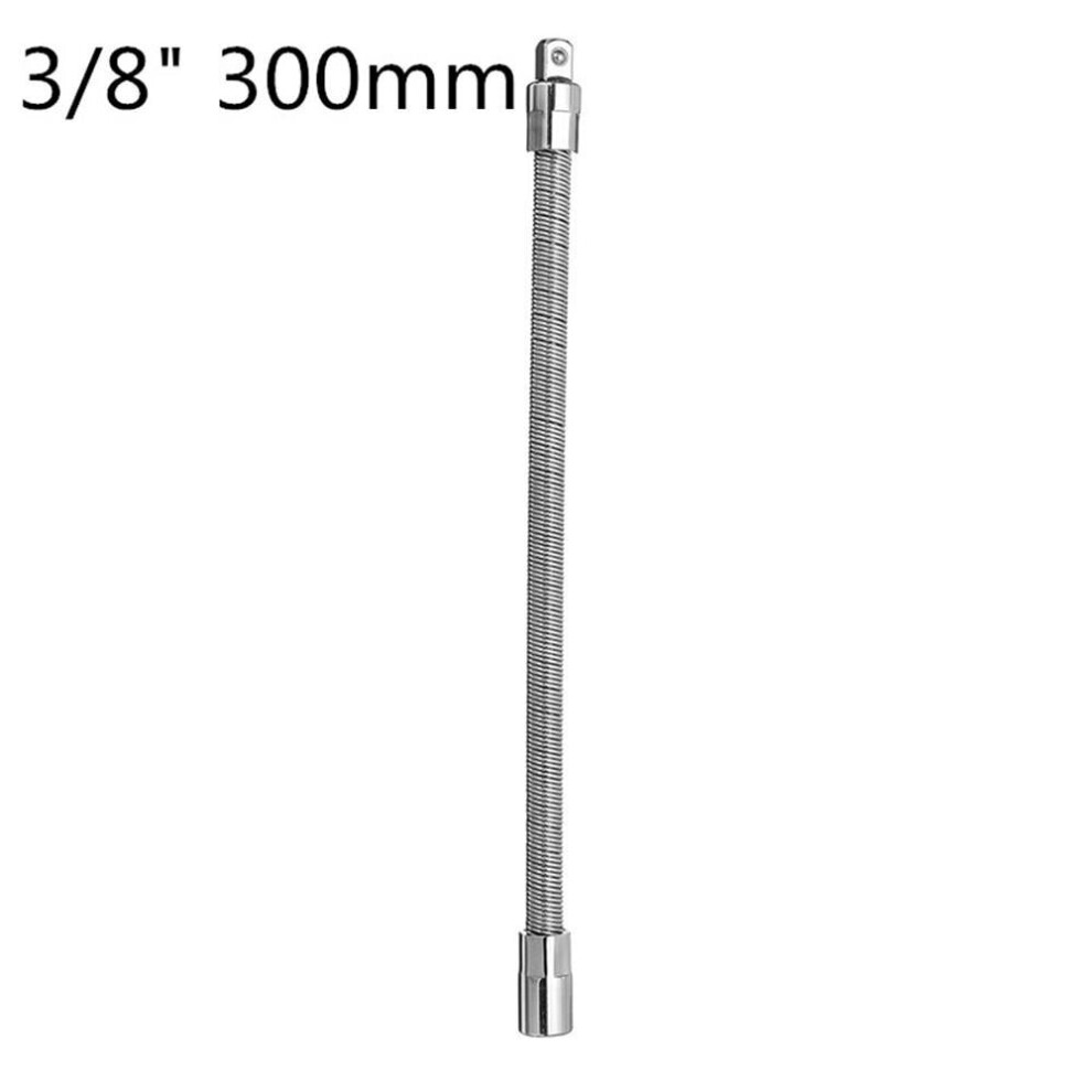 (#4 3/8" 300mm) 1/4 Inch 3/8 Inch 1/2 Inch Ratchet Socket Wrench Drive Flexible Extension Bar Adapter Tool