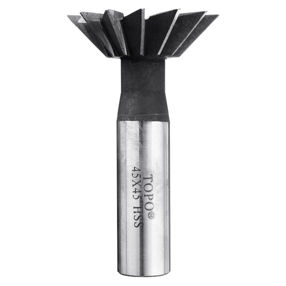 () 55 Degree 40-60mm HSS Straight Shank Dovetail Groove Slot Milling Cutter End Mill CNC Bit