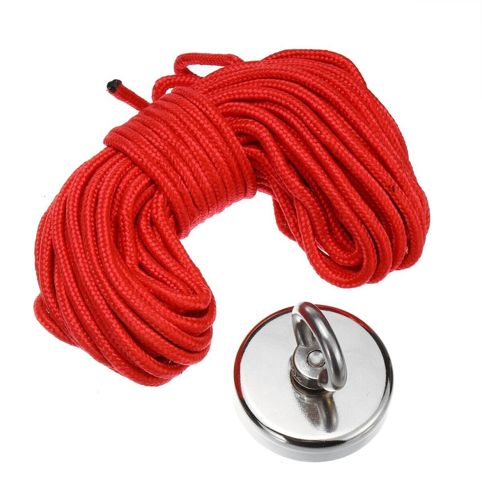 300KG D75mm Neodymium Recovery Magnet Fishing Treasure Metal Detector with 20 Metre Rope