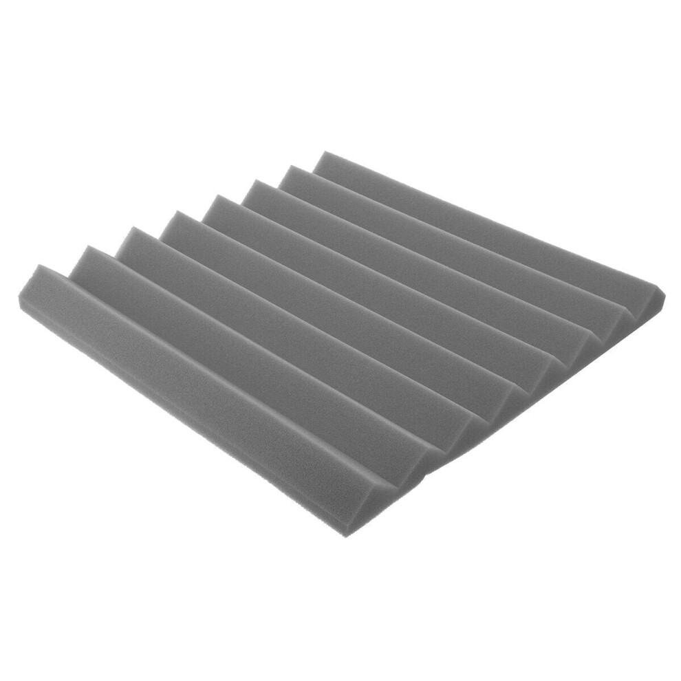 (Grey) 4Pcs/Set 50x50X5CM Acoustic Foam Panel Home Treatment Sound Absorption Tiles