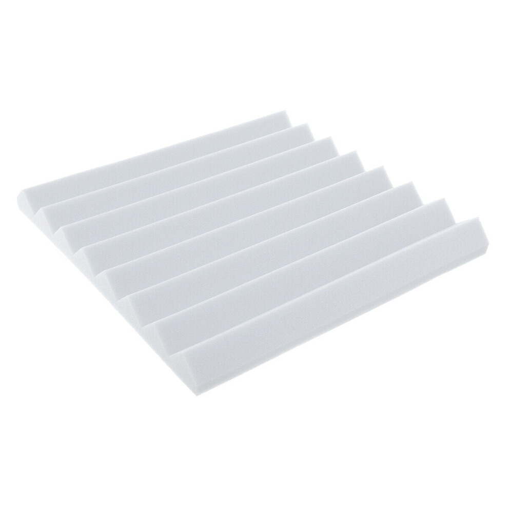 (White) 4Pcs/Set 50X50x5cm Acoustic Foam Panel Home Treatment Sound Absorption Tiles 3654659115485
