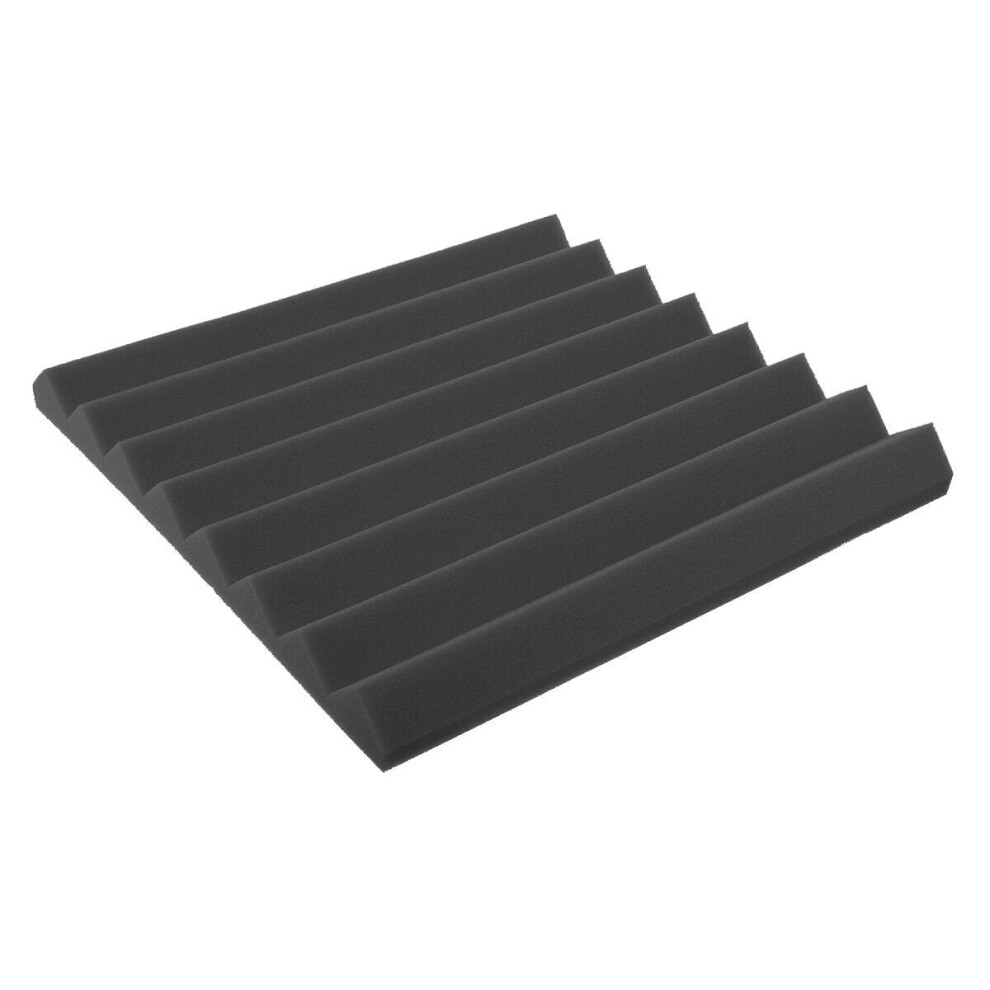 (Black) 4Pcs/Set 50X50x5cm Acoustic Foam Panel Home Treatment Sound Absorption Tiles 3654659114297
