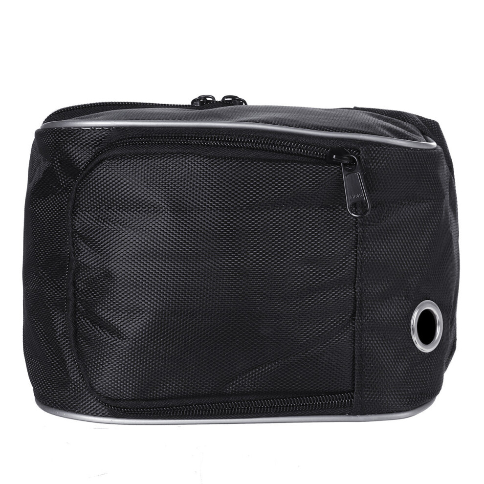 (M, Horizontal) Bike Storage Basket Waterproof Bicycle Carrier Holder Bag Outdoor Cycling