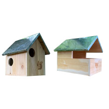 Squirrel Nest Box And Wooden Bird Nesting Box Set