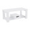 Living And Home (White) 2 Tier Wood Coffee Table Rectangle with Storage Shelf Tea Table Central Table 3