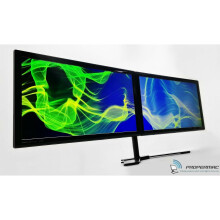 Dual Monitor Screen Bundle 2 x 23" FULL HD 1920x1080 DVI DP New Stand - Refurbished