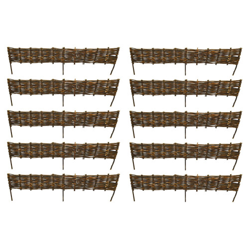 Selections Willow Hurdles Lawn Edging (120cm x 20cm) - 10 Panels